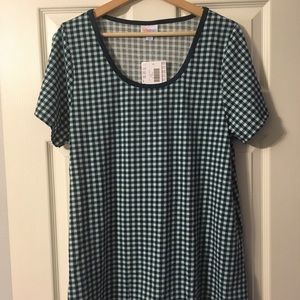 LLR Classic Tee - Blue Checkered Plaid